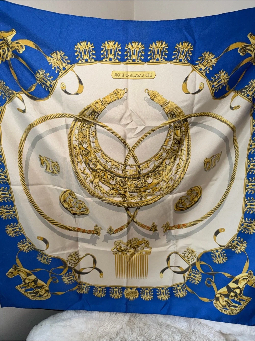 Hermes Cavaliers d’OR Silk Scarf - Picture 12 of 12